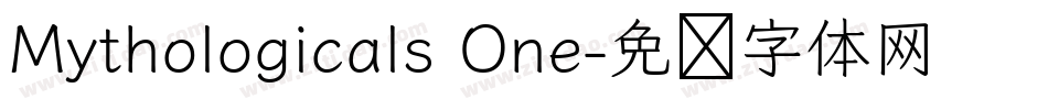 Mythologicals One字体转换